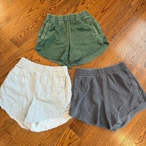 Set of Three Aerie On My Way! Sweat Shorts